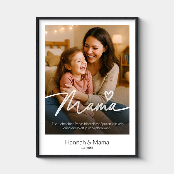 Mama, Personalisiertes Foto-Poster mit Zitat
