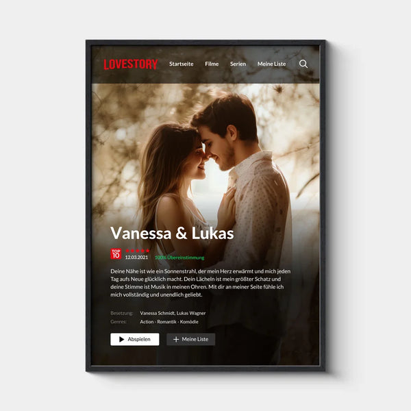 LOVESTORY Filmposter, Personalisiert