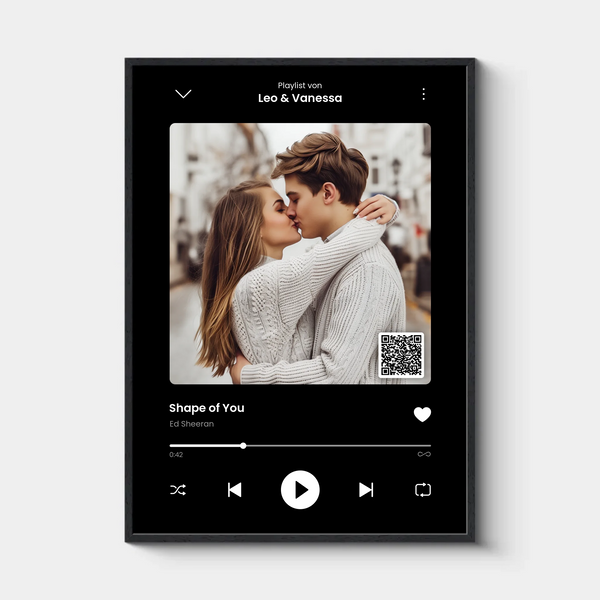 Spotify-Song, Personalisiertes Song-Poster mit eigenem Foto & QR-Code