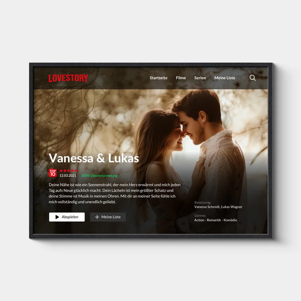 LOVESTORY Filmposter, Personalisiert