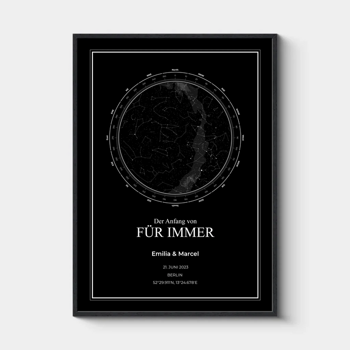 Personalisiertes Star-Map Poster