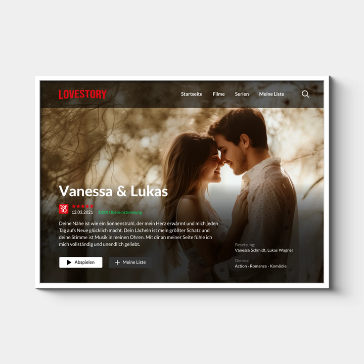 LOVESTORY Filmposter, Personalisiert