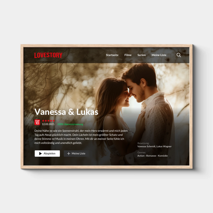 LOVESTORY Filmposter, Personalisiert