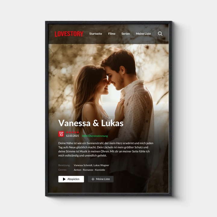 LOVESTORY Filmposter, Personalisiert