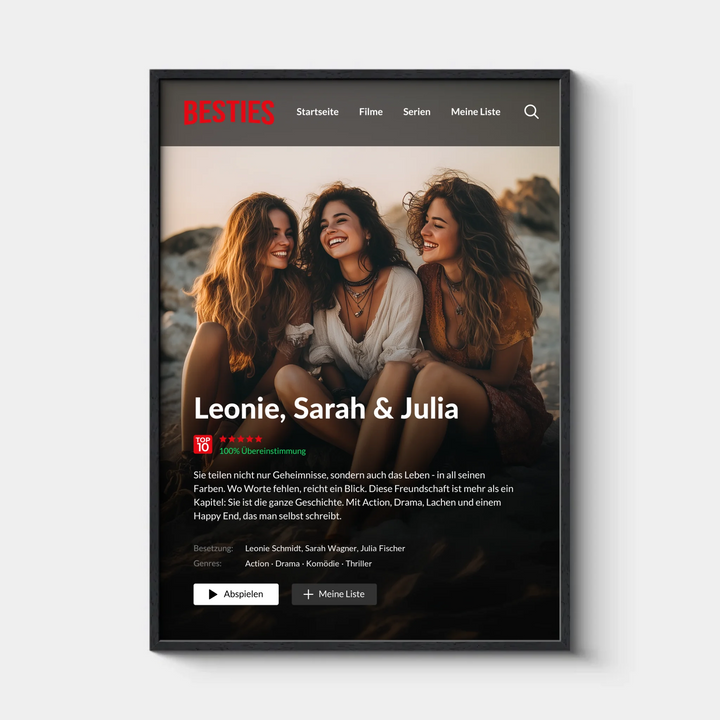 BESTIES Filmposter, Personalisiert