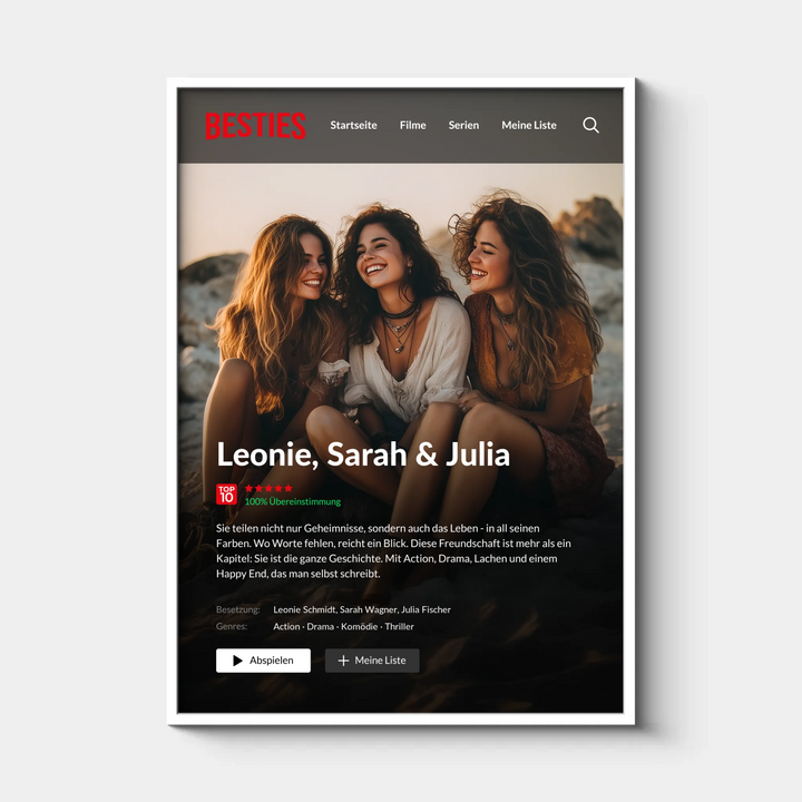 BESTIES Filmposter, Personalisiert