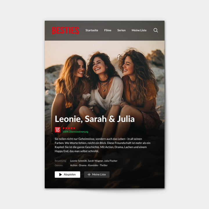 BESTIES Filmposter, Personalisiert