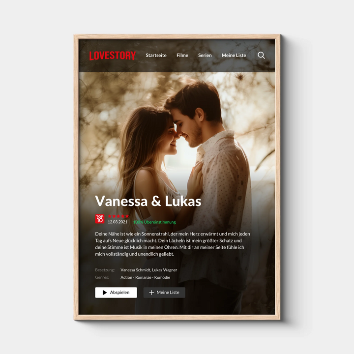 LOVESTORY Filmposter, Personalisiert