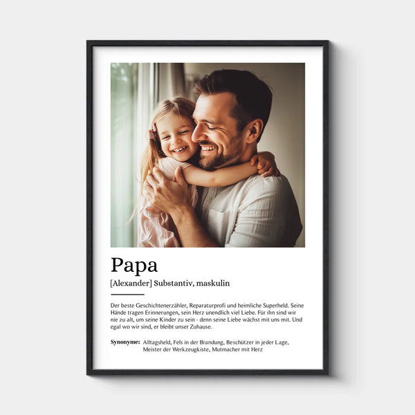 Definition Papa, Personalisiertes Foto-Poster