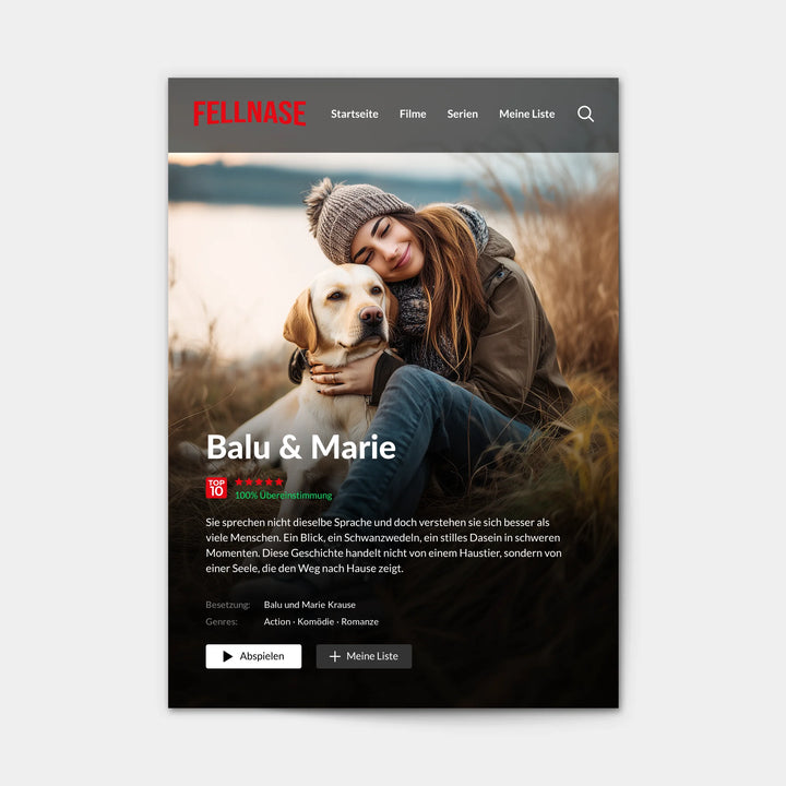 FELLNASE Filmposter, Personalisiert