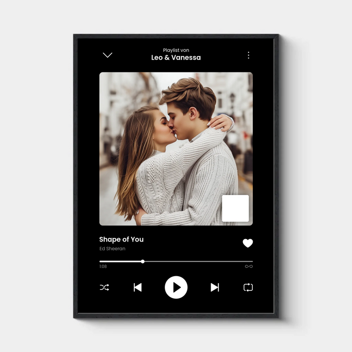 Spotify-Song, Personalisiertes Song-Poster mit eigenem Foto & QR-Code