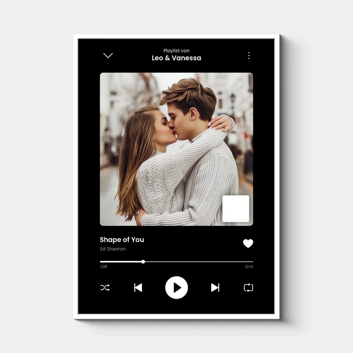 Spotify-Song, Personalisiertes Song-Poster mit eigenem Foto & QR-Code