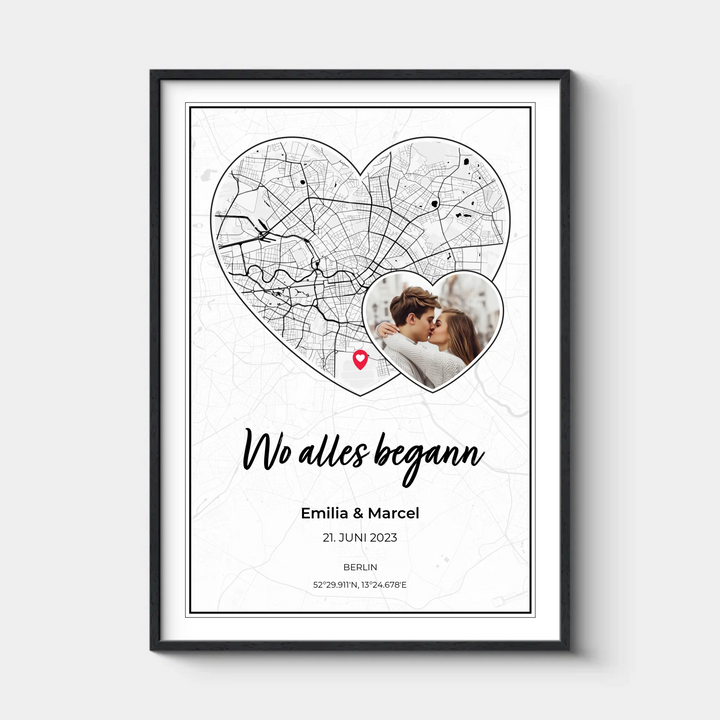 Wo alles begann, Personalisiertes Poster mit deinem Foto