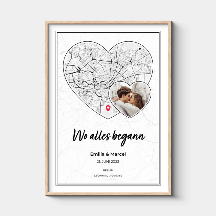 Wo alles begann, Personalisiertes Poster mit deinem Foto