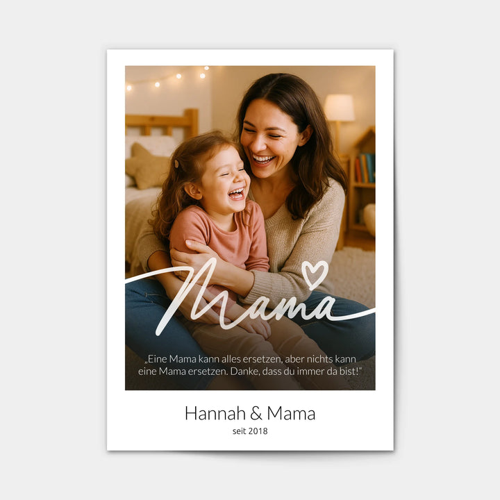 Mama, Personalisiertes Foto-Poster mit Zitat