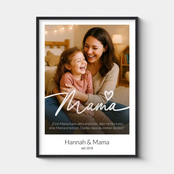 Mama, Personalisiertes Foto-Poster mit Zitat