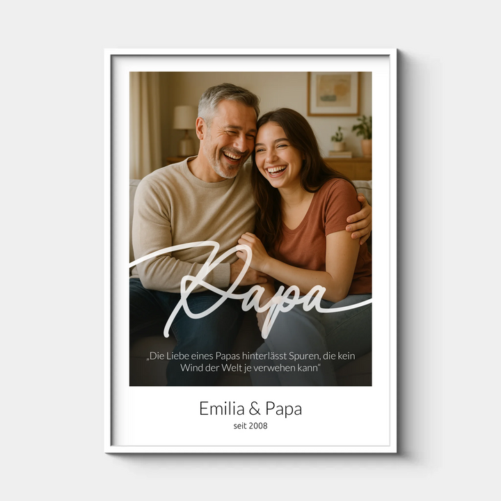 Papa, Personalisiertes Foto-Poster mit Zitat