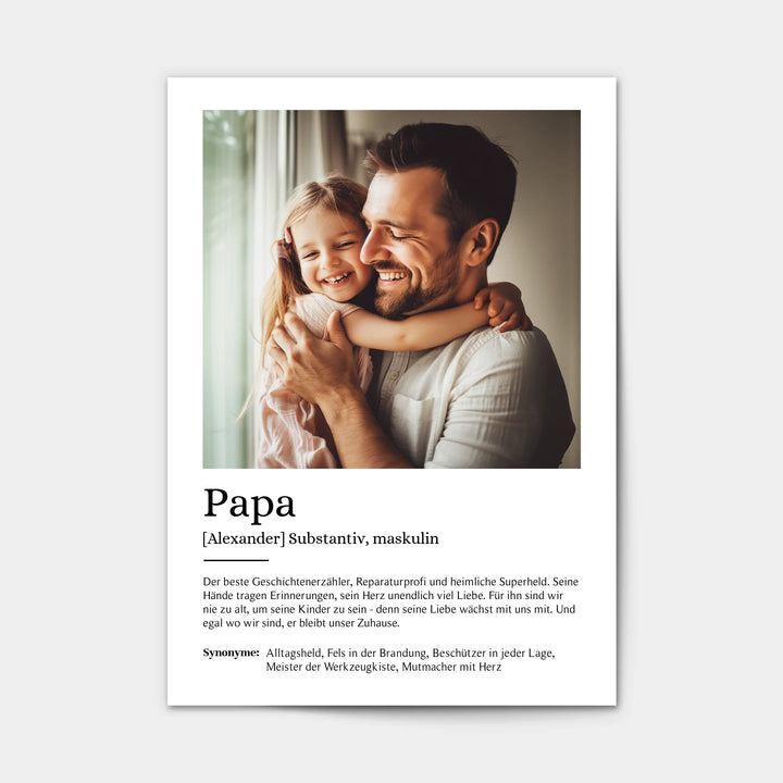 Definition Papa, Personalisiertes Foto-Poster