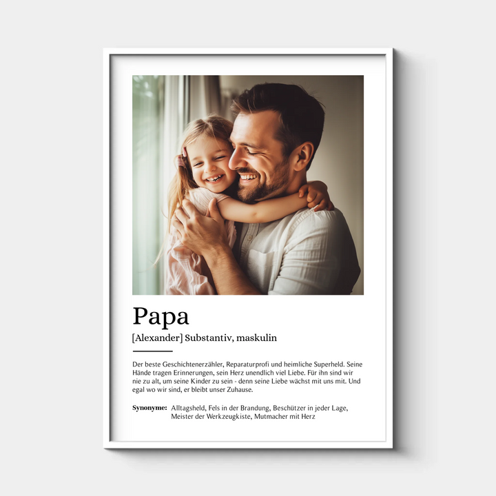 Definition Papa, Personalisiertes Foto-Poster