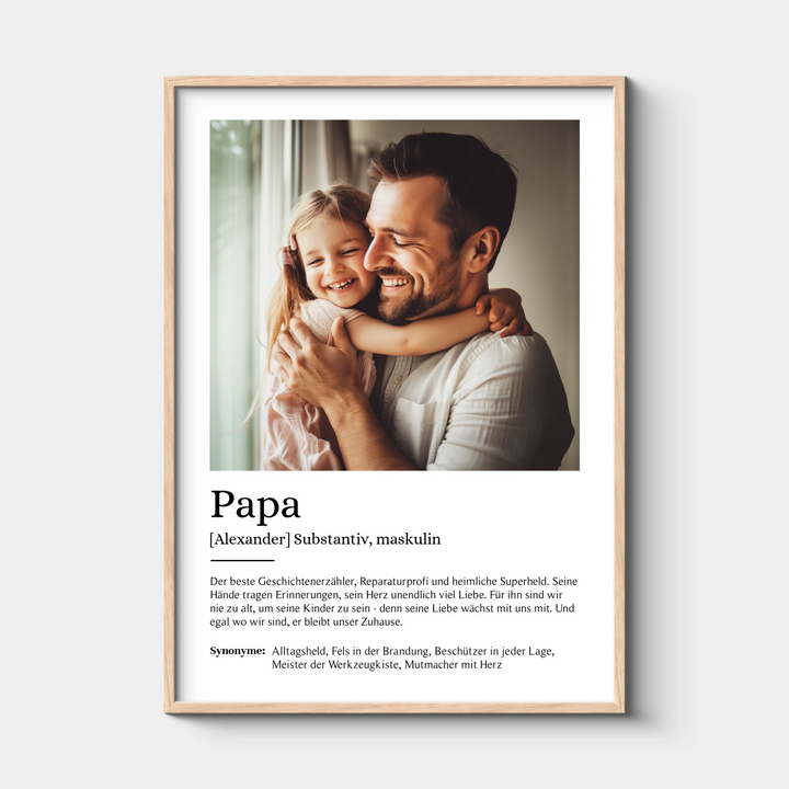 Definition Papa, Personalisiertes Foto-Poster