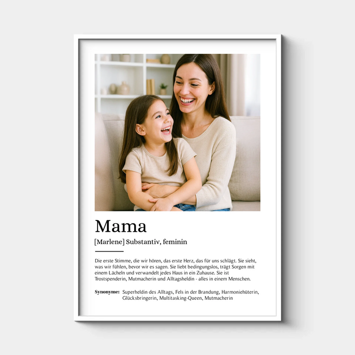 Definition Mama, Personalisiertes Foto-Poster